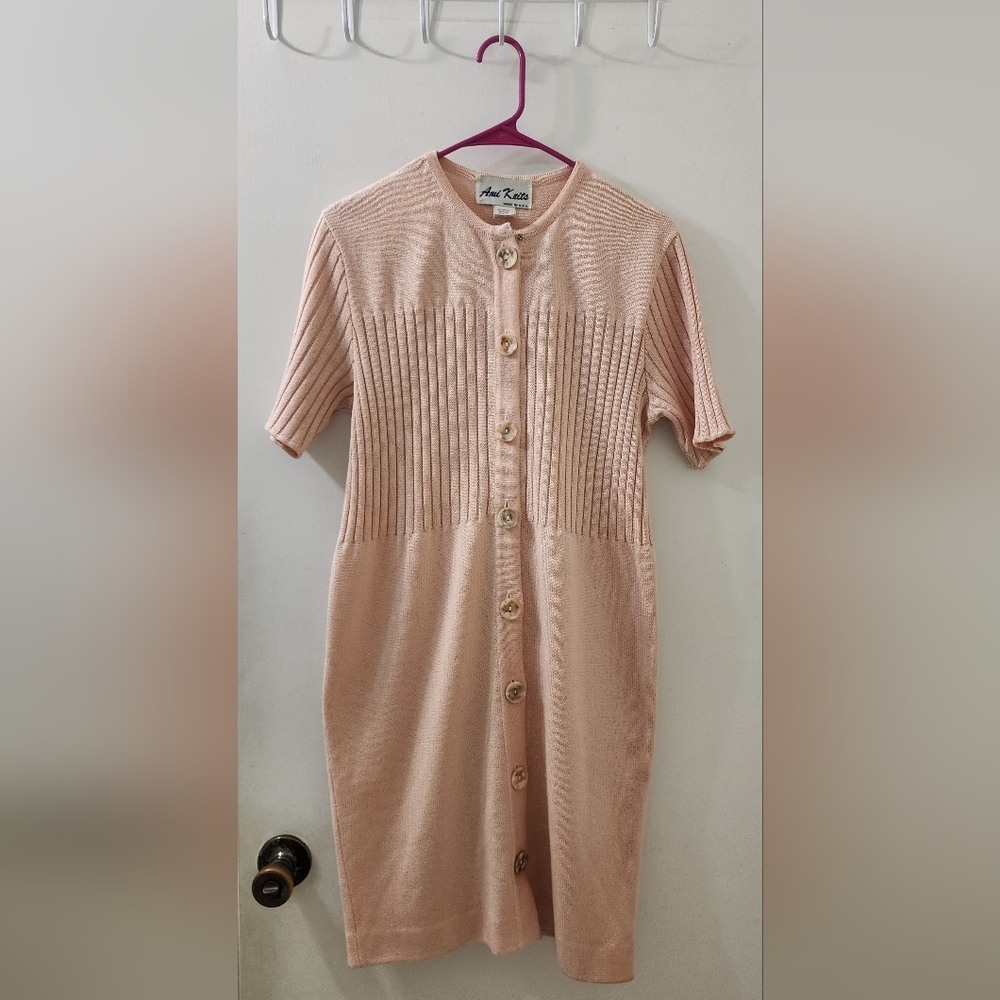 Anne Klein Pink Button-Up Dress‎